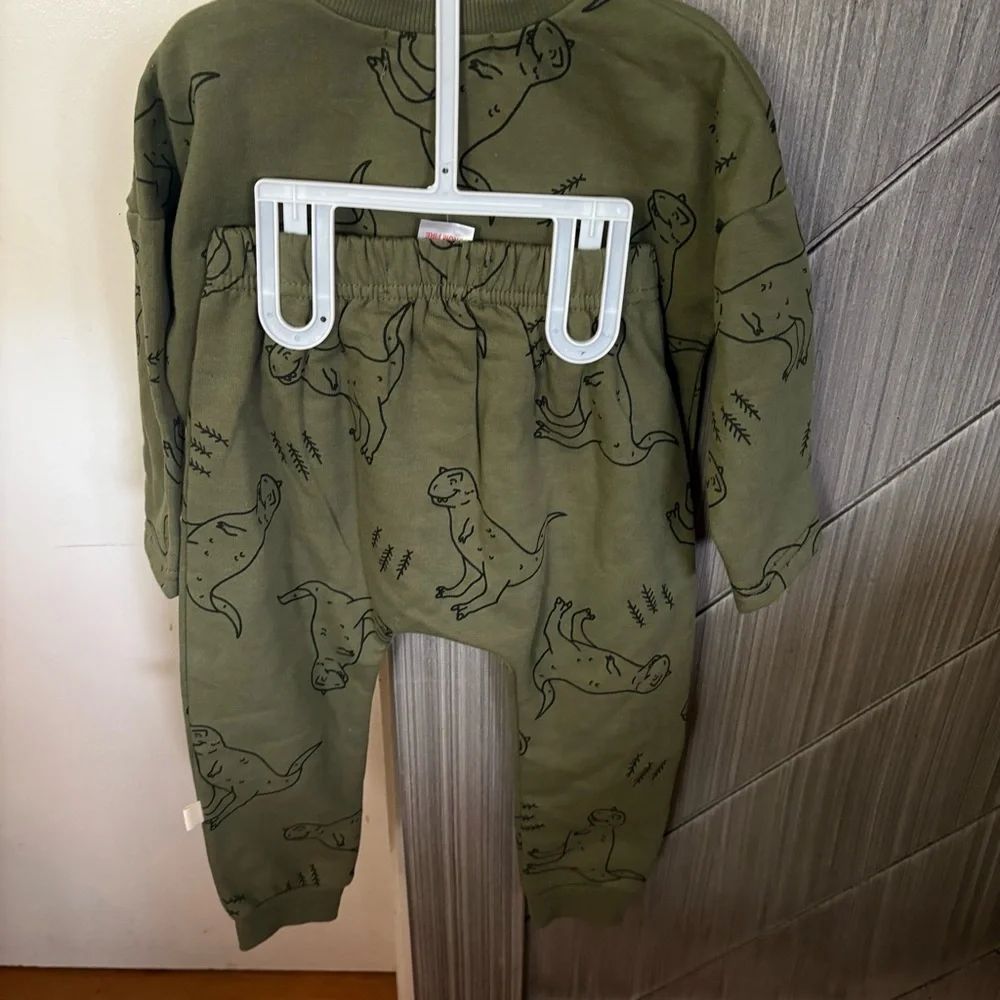 NWT 18 M Dinosaur BUNDLE - Jacket 1 Madison, Sweatsuit Kit+Pearl, Little Me Set